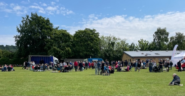 Chinnor residents celebrating the Platinum Jubilee Saturday 4th June 2022 - fun and festivities' on the playing field