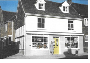 Mrs Dillamore outside the shop in 1966